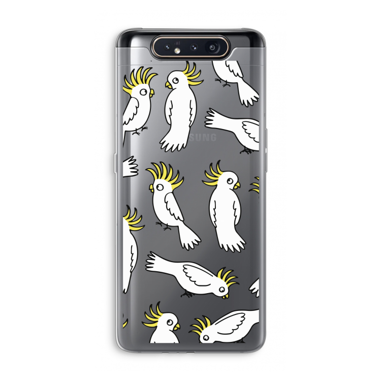 Papegaai: Samsung Galaxy A80 Transparant Hoesje