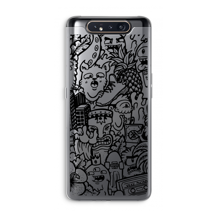 Vexx Black Mixtape: Samsung Galaxy A80 Transparant Hoesje