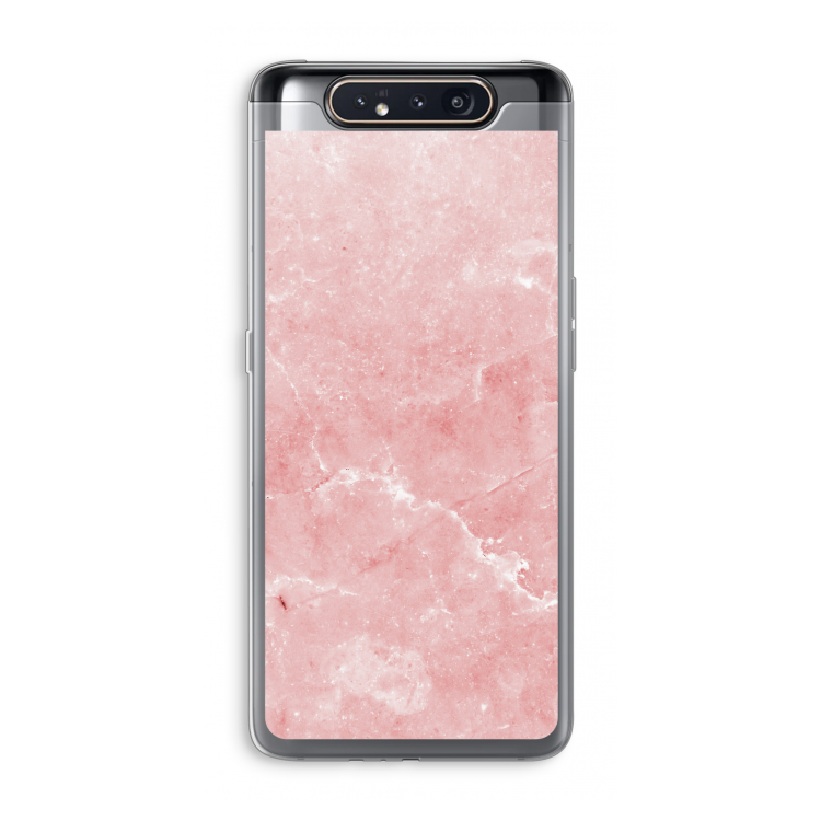 Roze marmer: Samsung Galaxy A80 Transparant Hoesje