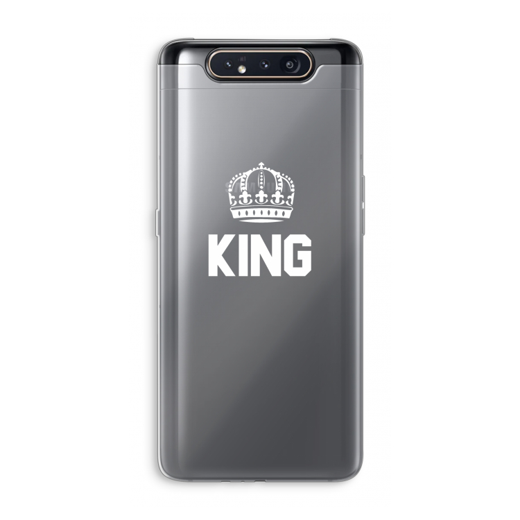 King zwart: Samsung Galaxy A80 Transparant Hoesje