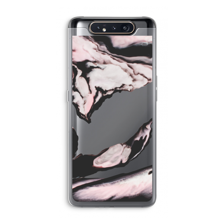 Roze stroom: Samsung Galaxy A80 Transparant Hoesje