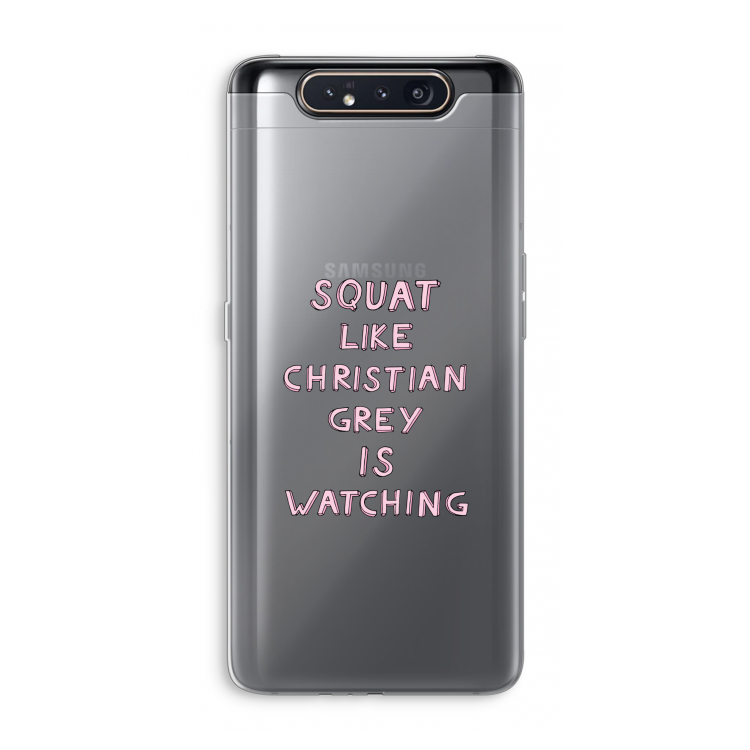 Christian Grey: Samsung Galaxy A80 Transparant Hoesje