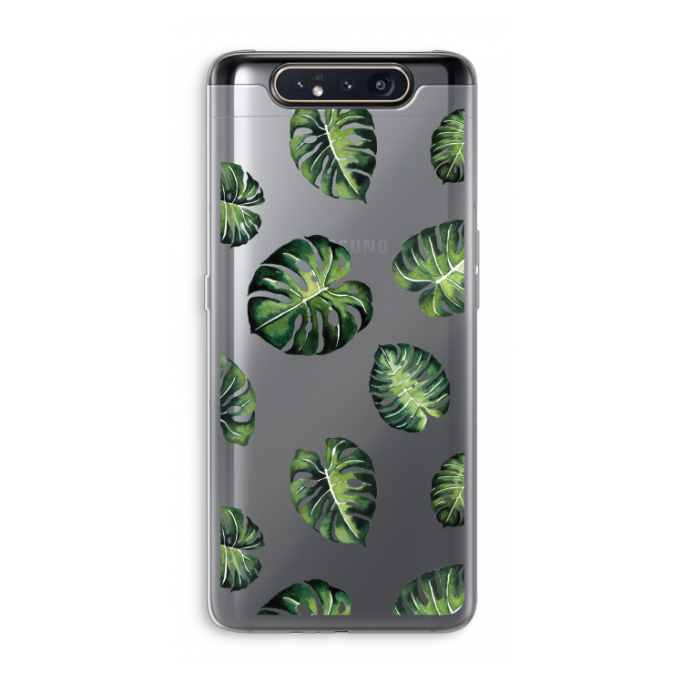 Tropische bladeren: Samsung Galaxy A80 Transparant Hoesje