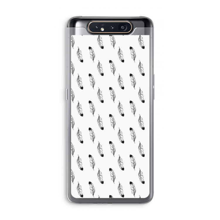 Pluimen: Samsung Galaxy A80 Transparant Hoesje