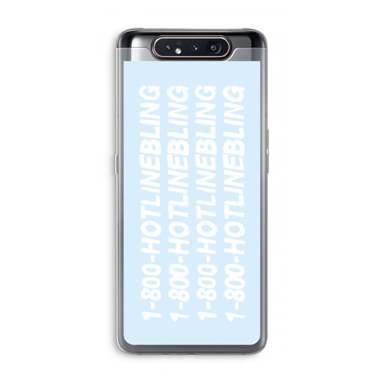 Hotline bling blue: Samsung Galaxy A80 Transparant Hoesje