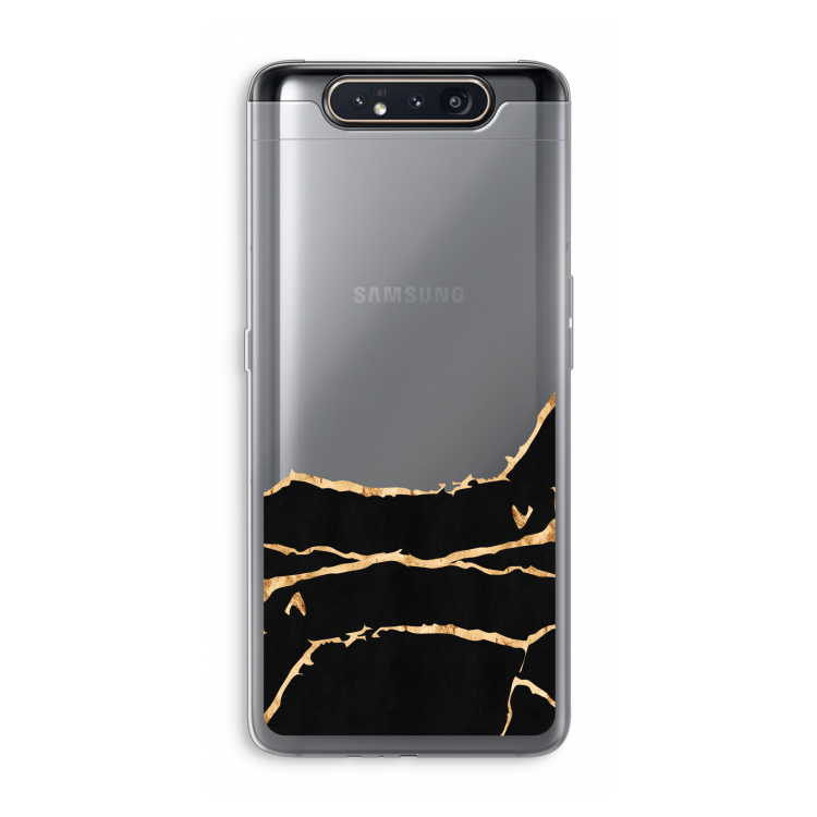 Gouden marmer: Samsung Galaxy A80 Transparant Hoesje