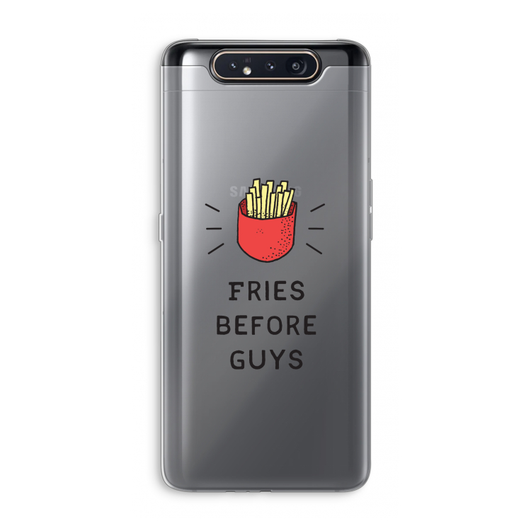 Fries before guys: Samsung Galaxy A80 Transparant Hoesje