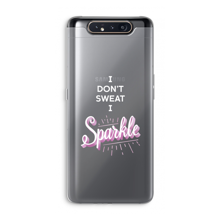 Sparkle quote: Samsung Galaxy A80 Transparant Hoesje