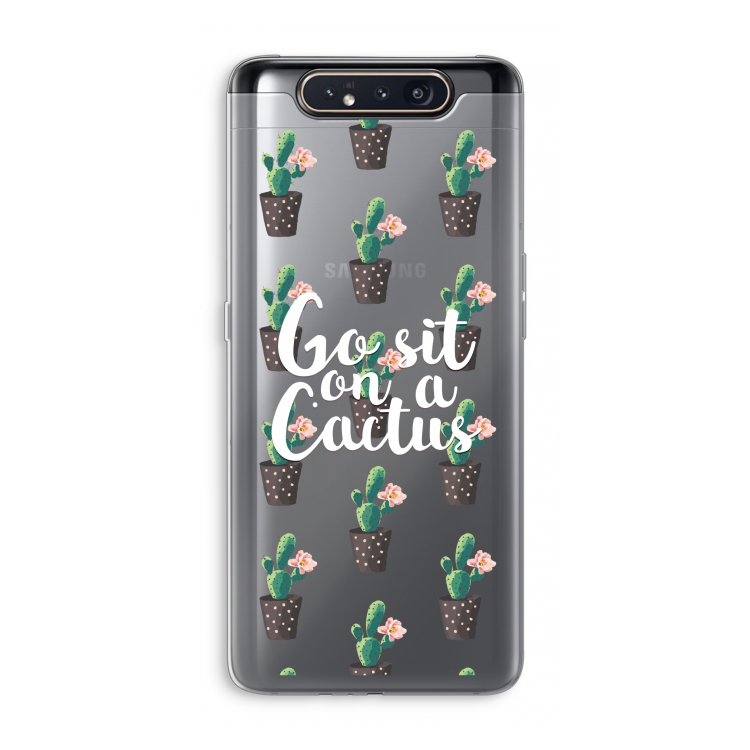 Cactus quote: Samsung Galaxy A80 Transparant Hoesje
