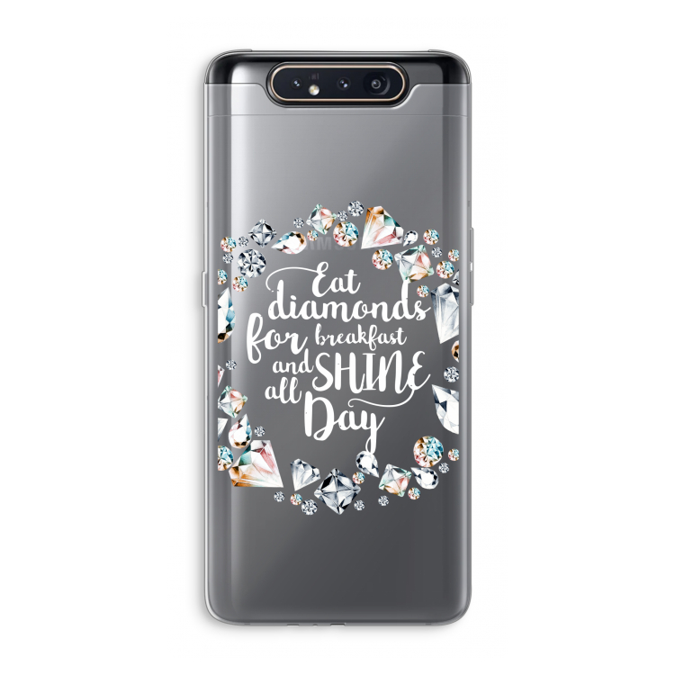 Diamonds: Samsung Galaxy A80 Transparant Hoesje