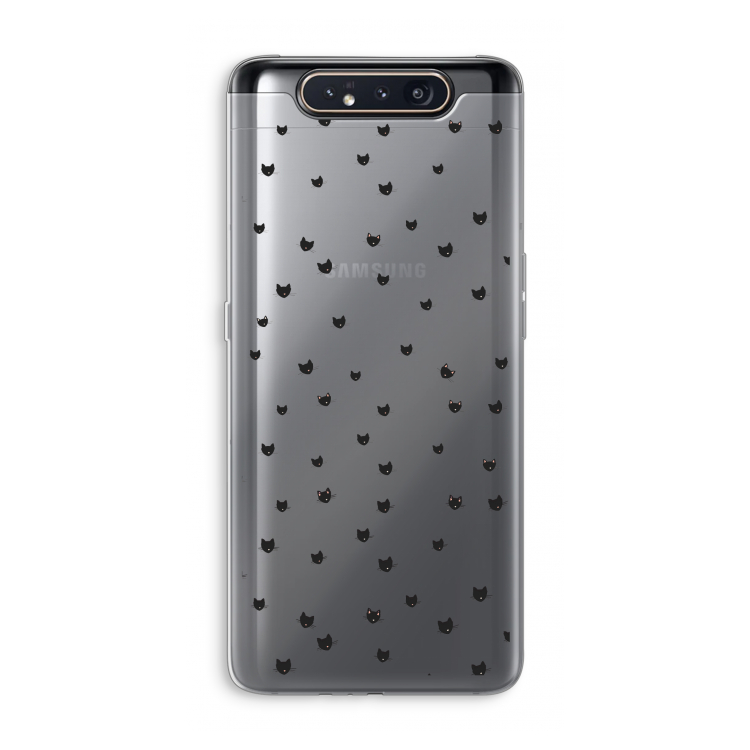 Kleine kattenkopjes: Samsung Galaxy A80 Transparant Hoesje