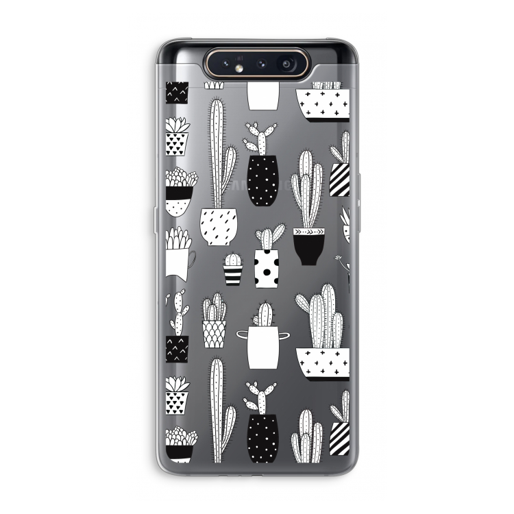 Cactusmotief: Samsung Galaxy A80 Transparant Hoesje