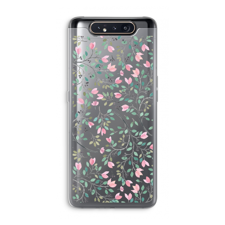 Sierlijke bloemen: Samsung Galaxy A80 Transparant Hoesje