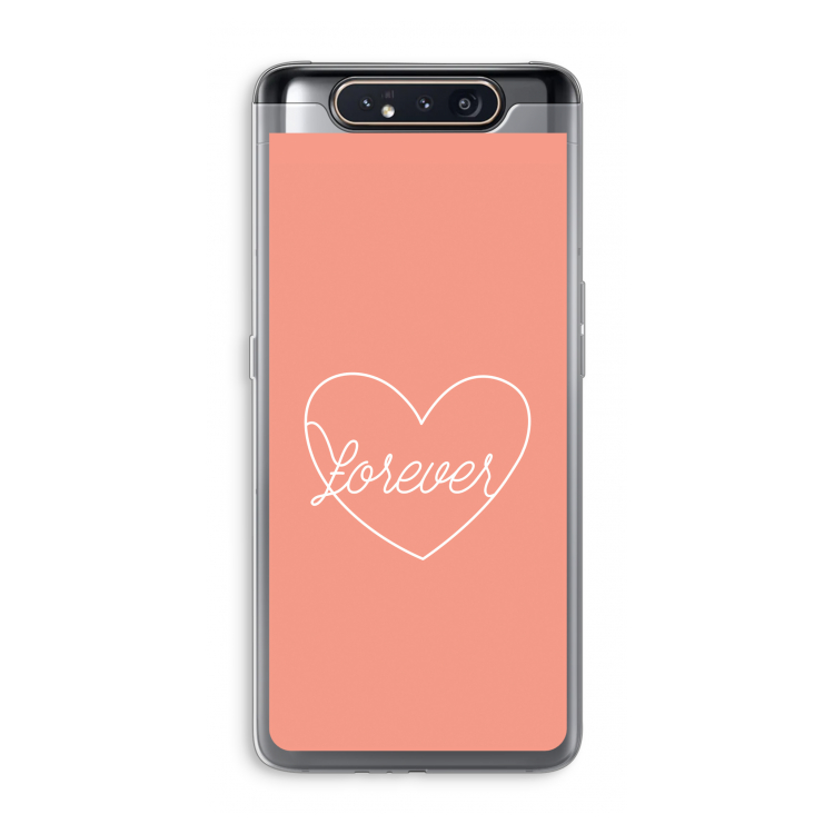 Forever heart: Samsung Galaxy A80 Transparant Hoesje