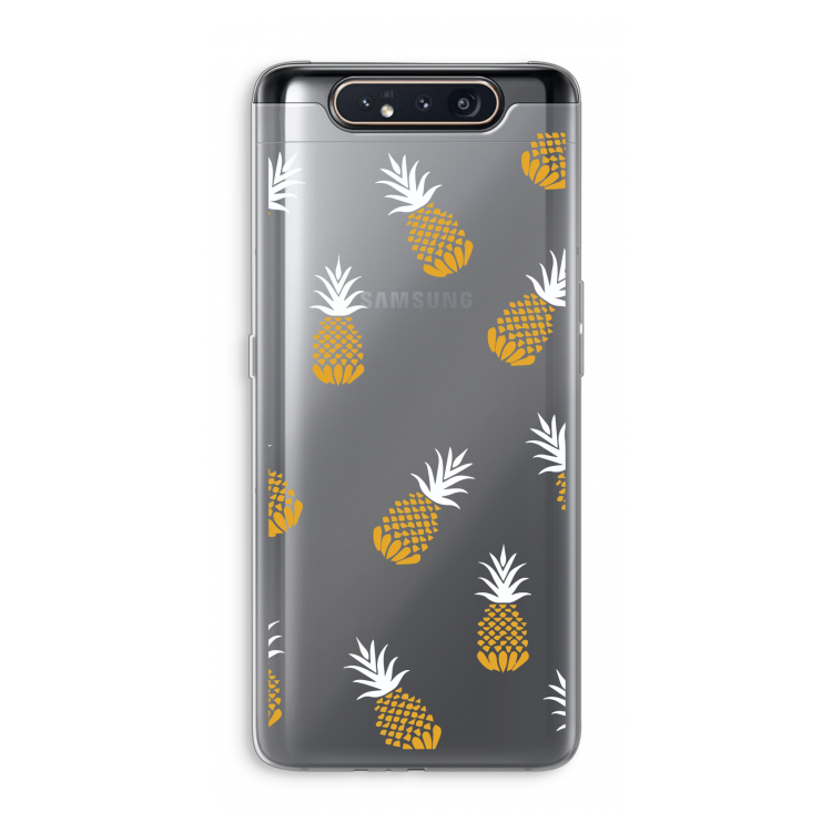 Ananasjes: Samsung Galaxy A80 Transparant Hoesje