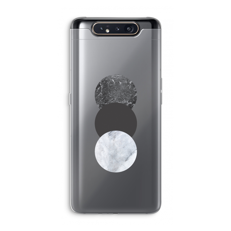 Marmeren cirkels: Samsung Galaxy A80 Transparant Hoesje