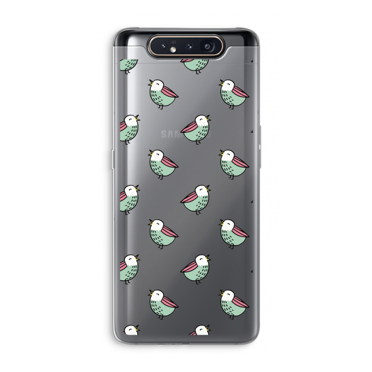 Vogeltjes: Samsung Galaxy A80 Transparant Hoesje