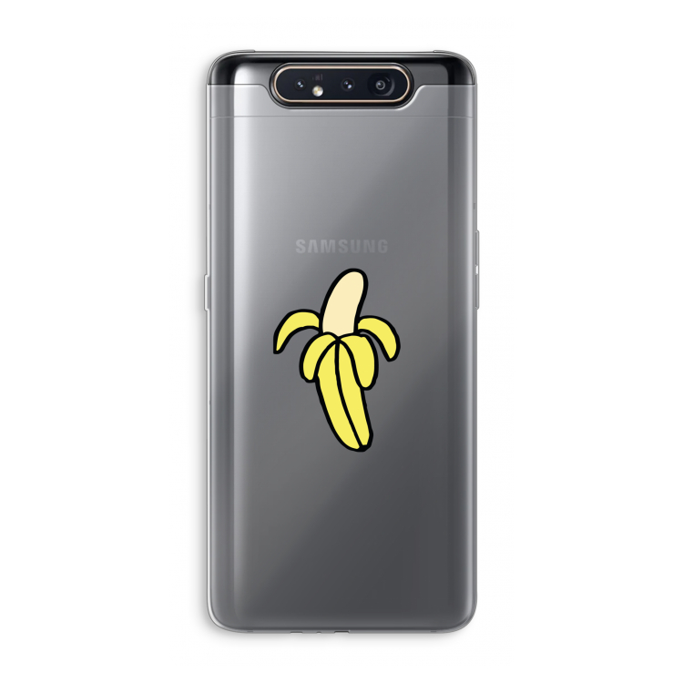 Banana: Samsung Galaxy A80 Transparant Hoesje