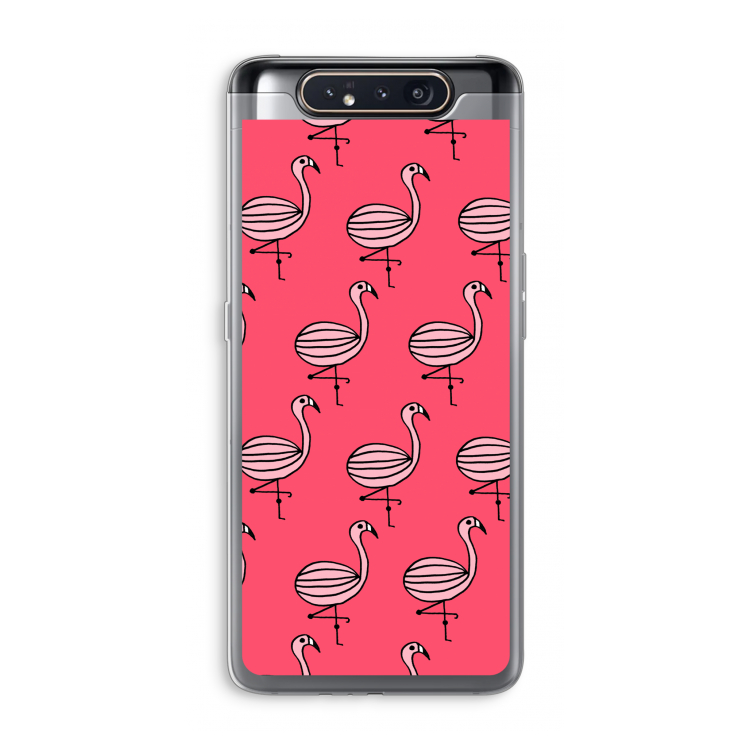 Flamingo: Samsung Galaxy A80 Transparant Hoesje