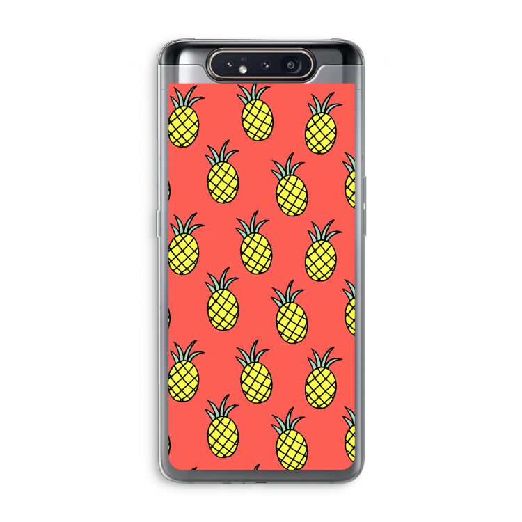 Ananas: Samsung Galaxy A80 Transparant Hoesje