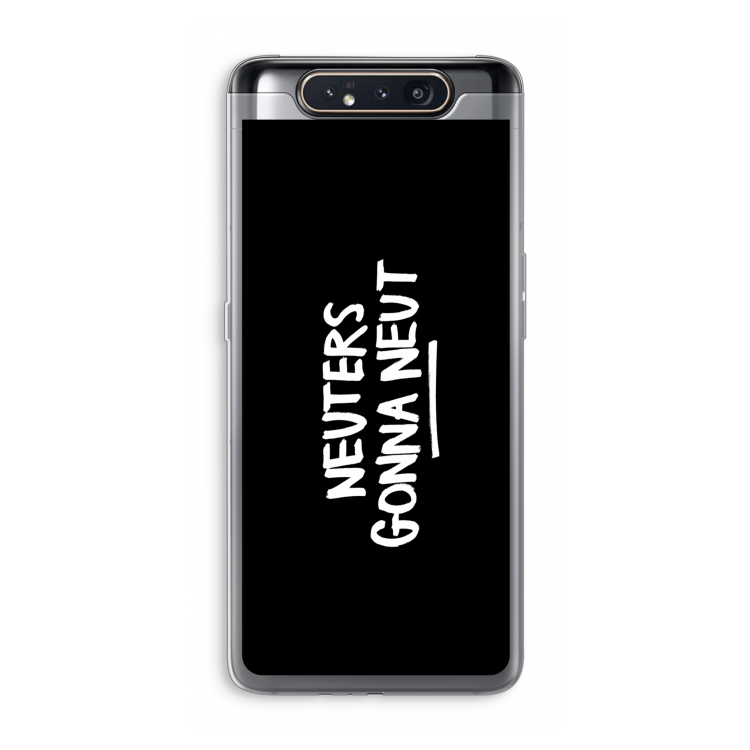 Neuters (zwart): Samsung Galaxy A80 Transparant Hoesje