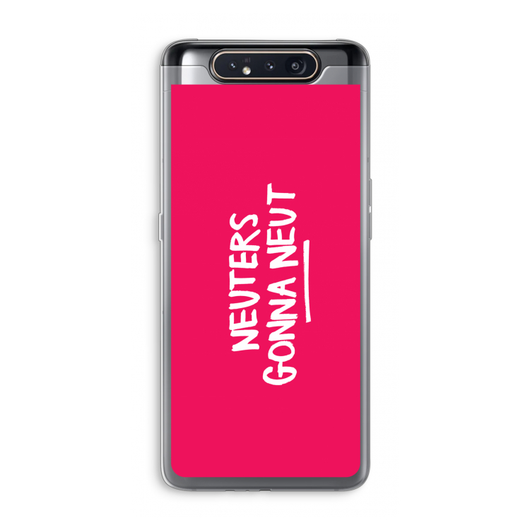 Neuters (roze): Samsung Galaxy A80 Transparant Hoesje