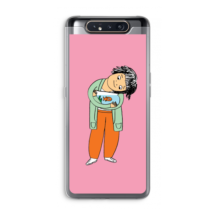 Visknuffel: Samsung Galaxy A80 Transparant Hoesje