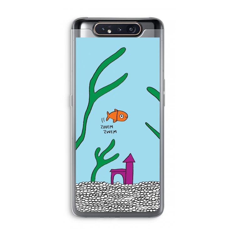 Aquarium: Samsung Galaxy A80 Transparant Hoesje