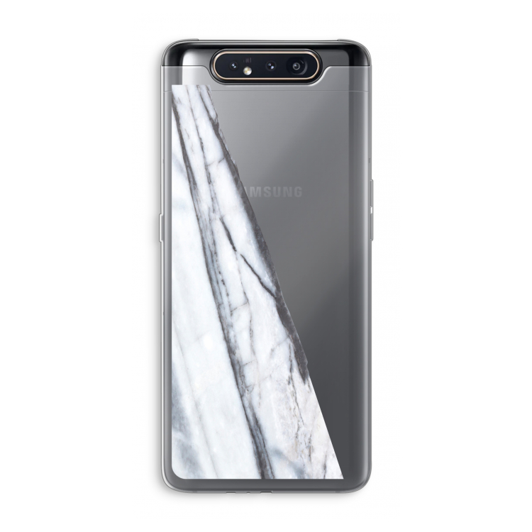Gestreepte marmer: Samsung Galaxy A80 Transparant Hoesje