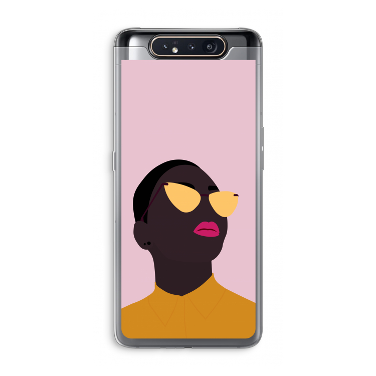 Yellow glasses: Samsung Galaxy A80 Transparant Hoesje