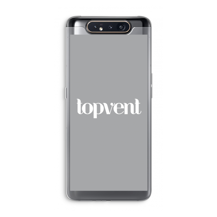 Topvent Grijs Wit: Samsung Galaxy A80 Transparant Hoesje