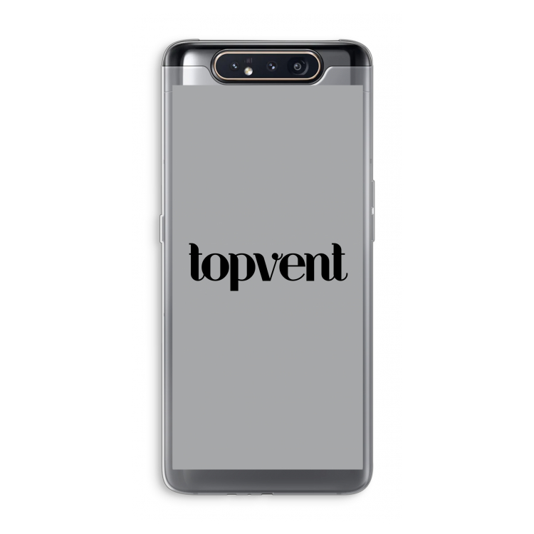 Topvent Grijs Zwart: Samsung Galaxy A80 Transparant Hoesje