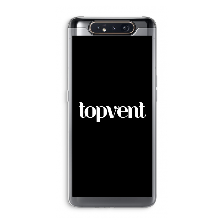 Topvent Zwart: Samsung Galaxy A80 Transparant Hoesje