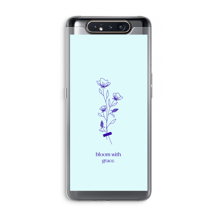 Bloom with grace: Samsung Galaxy A80 Transparant Hoesje