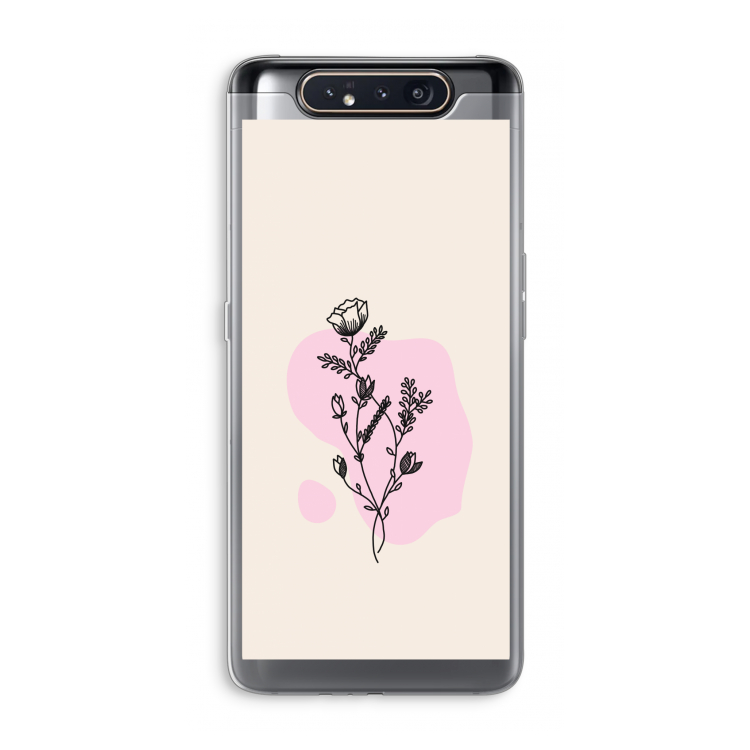Roses are red: Samsung Galaxy A80 Transparant Hoesje