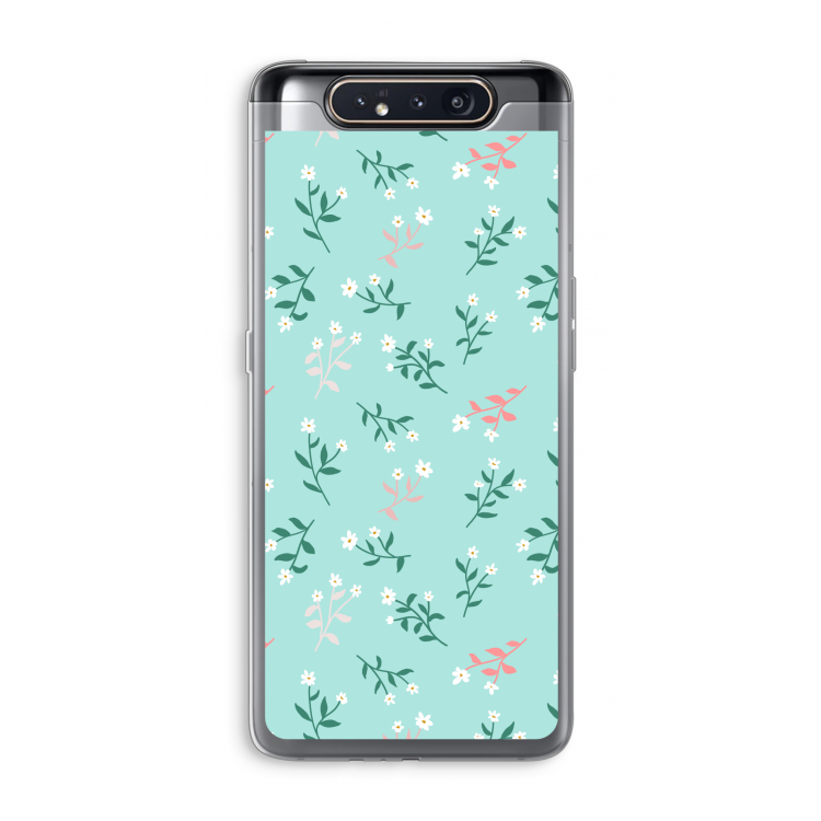 Small white flowers: Samsung Galaxy A80 Transparant Hoesje