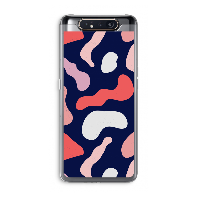 Memphis Shapes Pink: Samsung Galaxy A80 Transparant Hoesje