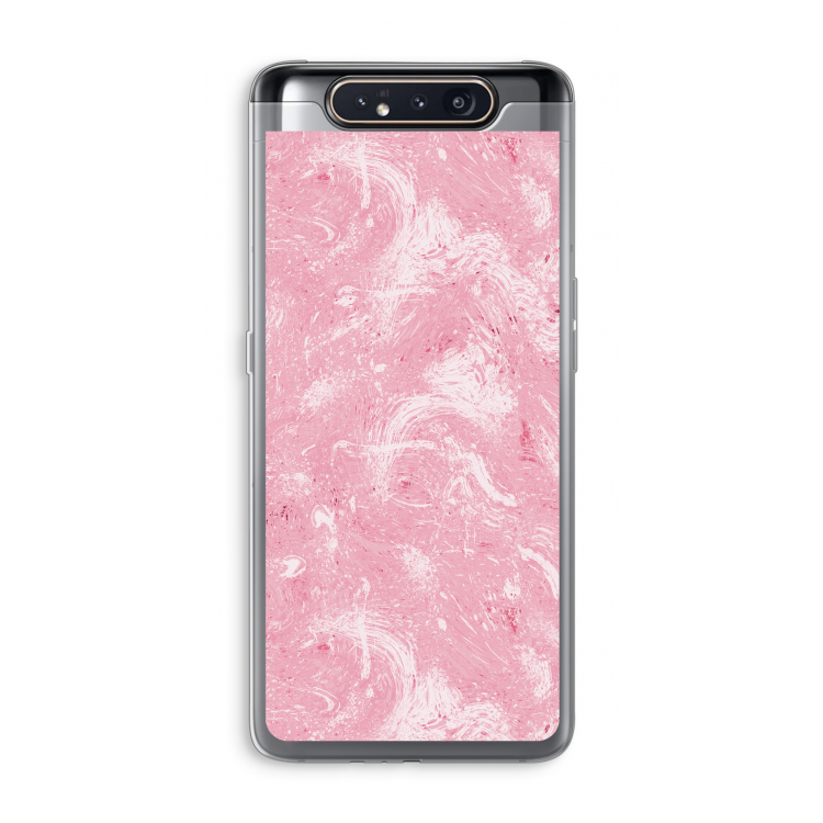 Abstract Painting Pink: Samsung Galaxy A80 Transparant Hoesje