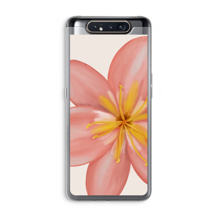 Pink Ellila Flower: Samsung Galaxy A80 Transparant Hoesje