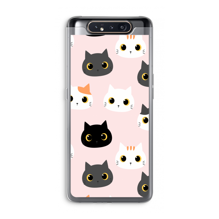 Katten: Samsung Galaxy A80 Transparant Hoesje