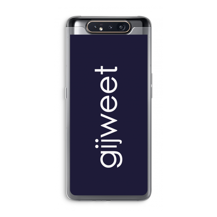 Gijweet: Samsung Galaxy A80 Transparant Hoesje