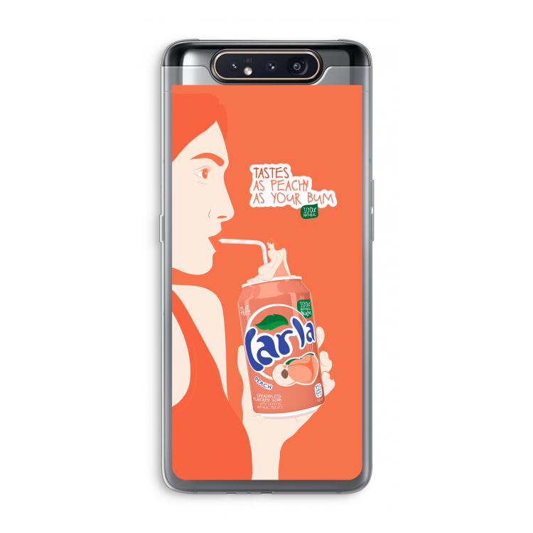 Peach please!: Samsung Galaxy A80 Transparant Hoesje