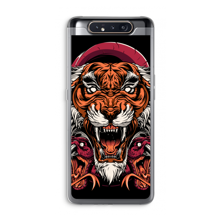 Tiger and Rattlesnakes: Samsung Galaxy A80 Transparant Hoesje