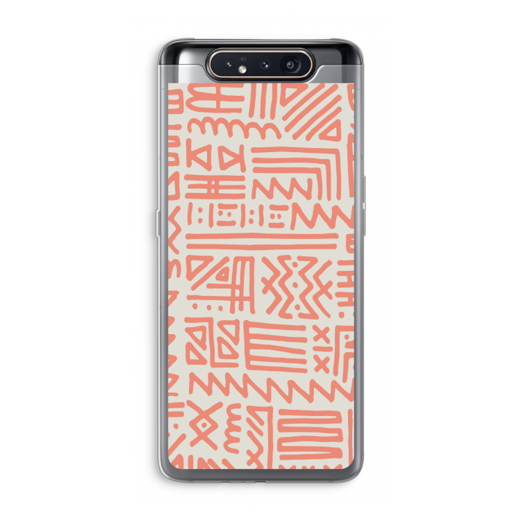 Marrakech Pink: Samsung Galaxy A80 Transparant Hoesje