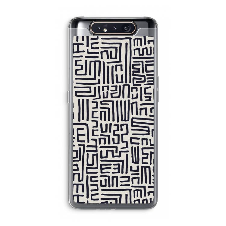 Moroccan Print: Samsung Galaxy A80 Transparant Hoesje