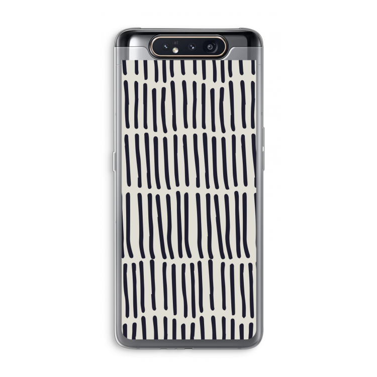 Moroccan stripes: Samsung Galaxy A80 Transparant Hoesje