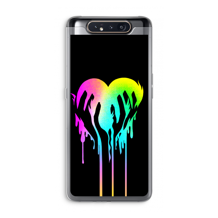 Hold My Heart: Samsung Galaxy A80 Transparant Hoesje