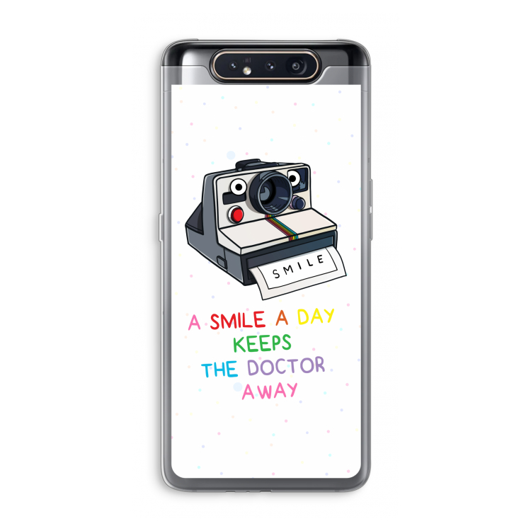 Smile: Samsung Galaxy A80 Transparant Hoesje