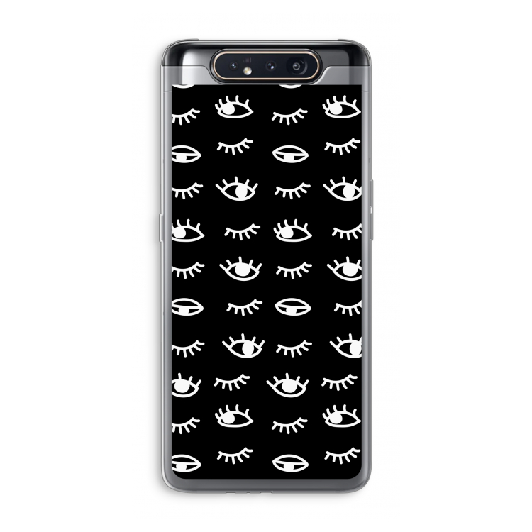 Eye pattern #3: Samsung Galaxy A80 Transparant Hoesje