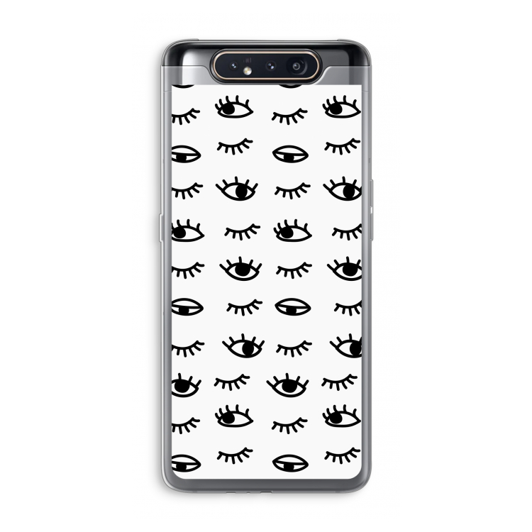 Eye pattern #2: Samsung Galaxy A80 Transparant Hoesje